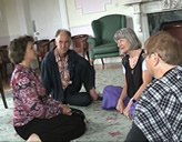 Four people in a circle